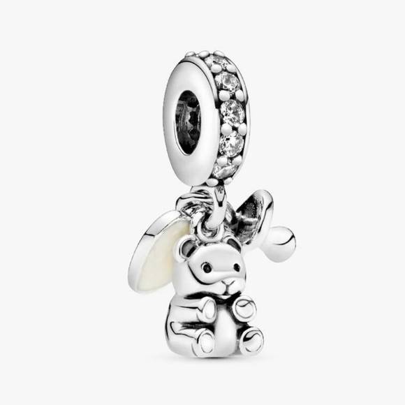 Pandora Baby Teddy Bear Sterling Silver Dangle Charm New